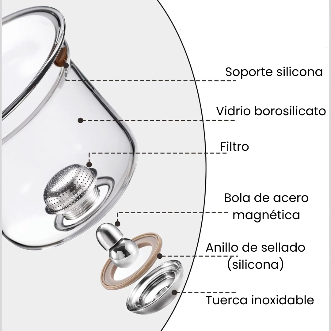 Tetera Infusora de Vidrio Premium